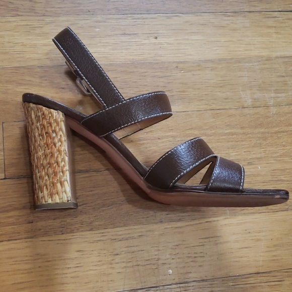 Prada Leather and Bamboo Sandals - Picture 4 of 5